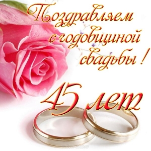 Поздравление С 45 Лет Годовщиной
