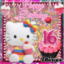 Позитивные открытки на шестнадцатилетие gif. Открытки с поздравлениями на 16 ...