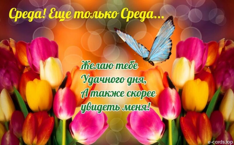 Открытки с пожеланиями отличной среды. Красивые открытки на среду.