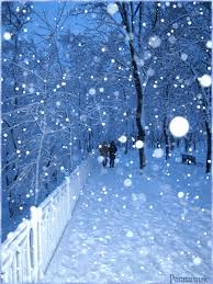 Анимационные открытки с зимним пейзажем. Открытки времена года. Новогодние от...