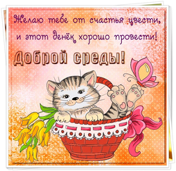 Открытки с пожеланиями отличной среды. Красивые открытки на среду.