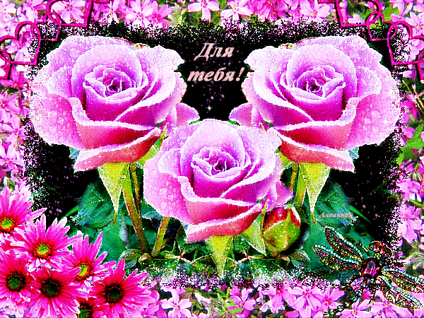 Открытки с цветами на день рождения. Картинки с букетом цветов. 