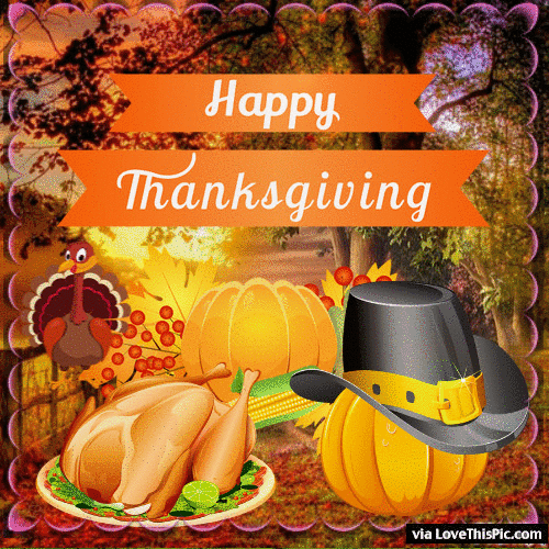 Красивые анимационные открытки на День Благодарения скачать бесплатно.