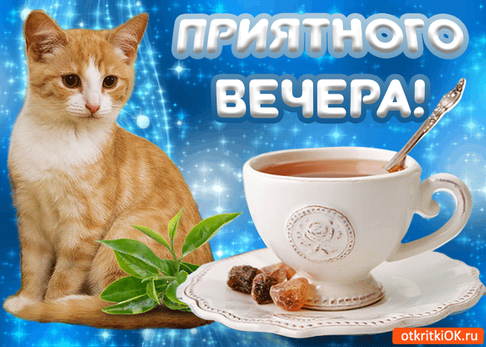 Анимационные открытки приятного вечера. Скачать бесплатно открытки хорошего в...