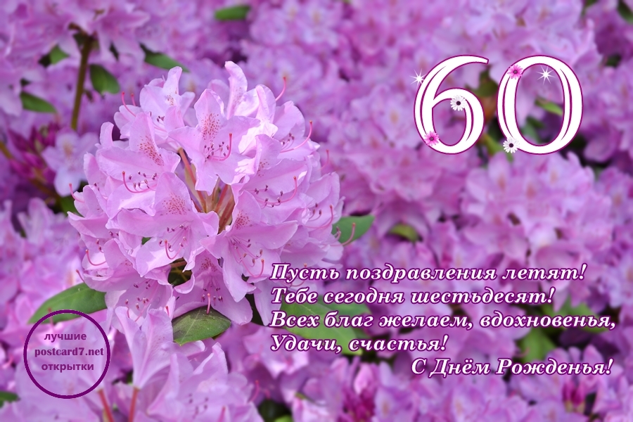 Поздравительные открытки на день рождения 60 лет скачать бесплатно. Красивые ...