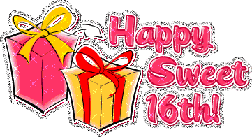 Позитивные открытки на шестнадцатилетие gif. Открытки с поздравлениями на 16 ...