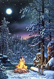 Анимационные открытки с зимним пейзажем. Открытки времена года. Новогодние от...