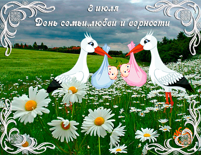 Открытки с красивыми пожеланиями на день семьи, любви и верности.