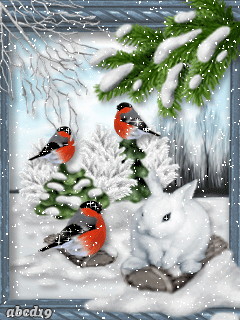 Анимационные открытки с зимним пейзажем. Открытки времена года. Новогодние от...