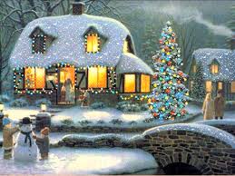 Анимационные открытки с зимним пейзажем. Открытки времена года. Новогодние от...