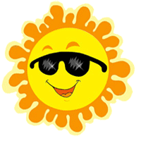 Позитивные открытки с солнышком. Анимацонные картинки с изображением солнца.