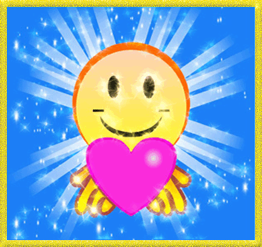 Позитивные открытки с солнышком. Анимацонные картинки с изображением солнца.