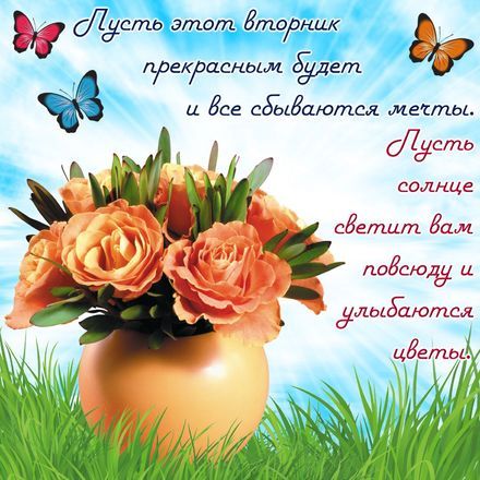 Позитивные открытки на вторник. Картинки про вторник скачать бесплатно.