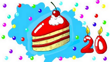 Красивые открытки ко дню рождения 20 лет анимациями. Скачать открытки на день...
