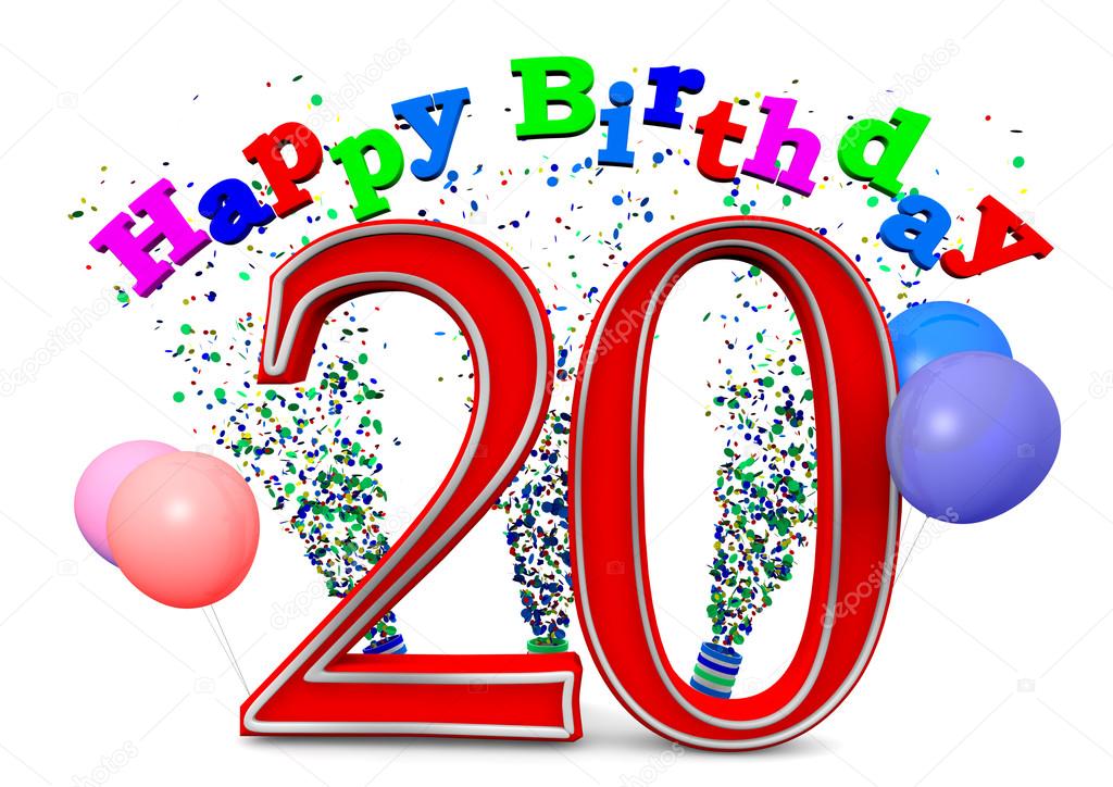 Красивые открытки ко дню рождения 20 лет анимациями. Скачать открытки на день...