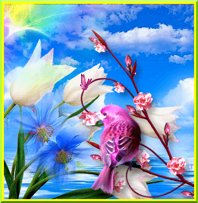 Красивые мерцающие открытки на весеннюю тематику. Скачать бесплатно открытки с весной.