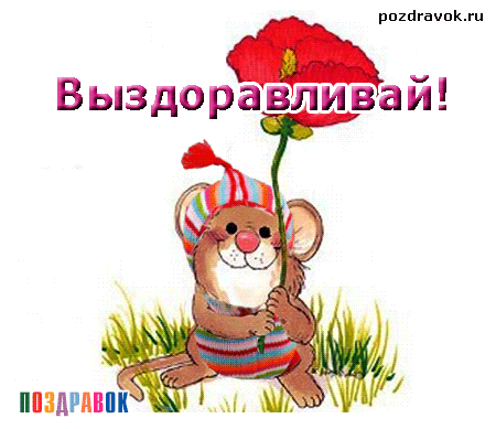 Анимация выздоравливай скорей картинки