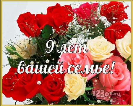 Открытки на Фаянсовую/Ромашковую свадьбу 9 лет скачать бесплатно.