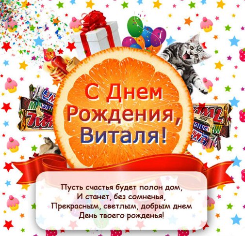 Открытки с именем Виталий скачать бесплатно. Прикольные открытки с мужскими именами. 