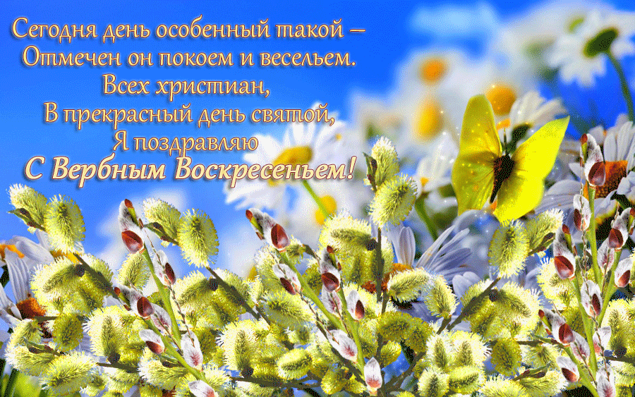Поздравительные открытки с Вербным Воскресеньем скачать бесплатно.