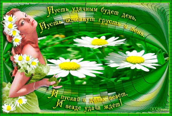 Открытки с пожеланиями хорошего дня. Скачать бесплатно открытки удачного дня.