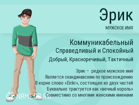 Скачать бесплатно открытки с именем Эрик. Поздравительные открытки с именем Э...