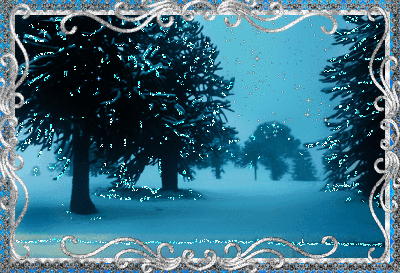 Анимационные открытки с зимним пейзажем. Открытки времена года. Новогодние от...