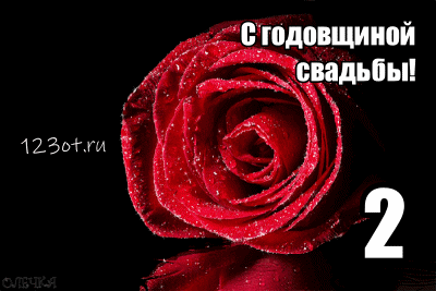 Анимационные поздравления на на Бумажную свадьбу 2 года. Поздравительные карт...