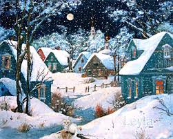 Анимационные открытки с зимним пейзажем. Открытки времена года. Новогодние от...