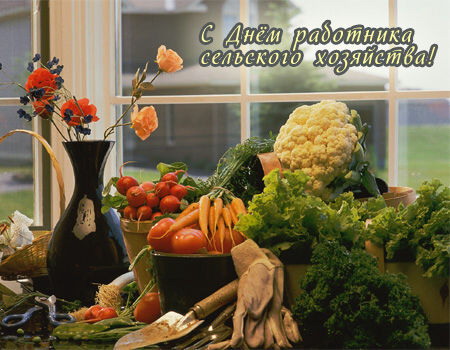 Открытки на день работников сельского хозяйства и перерабатывающей промышленн...