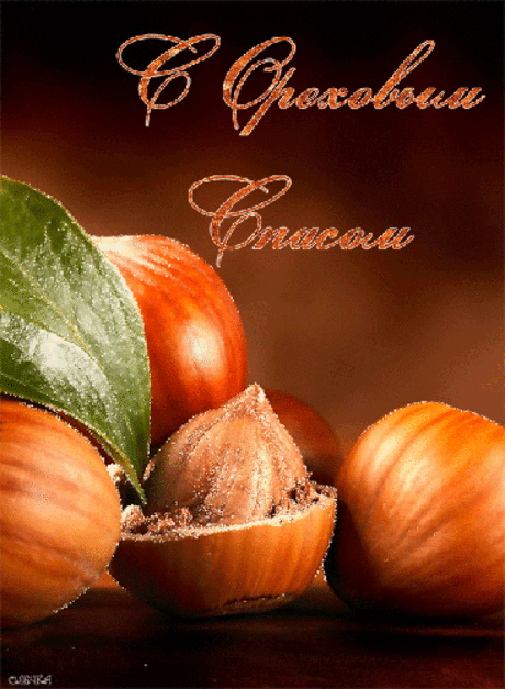 Оригинальные открытки с поздравлениями на Ореховый Спас скачать бесплатно.