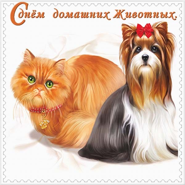 Добрые открытки на Всемирный день домашних животных скачать бесплатно.