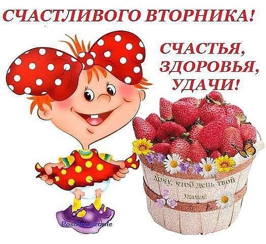 Позитивные открытки на вторник. Картинки про вторник скачать бесплатно.