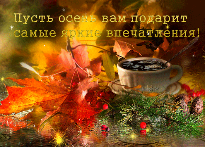 Оригинальные открытки с изображением осени. Открытки осень скачать бесплатно.