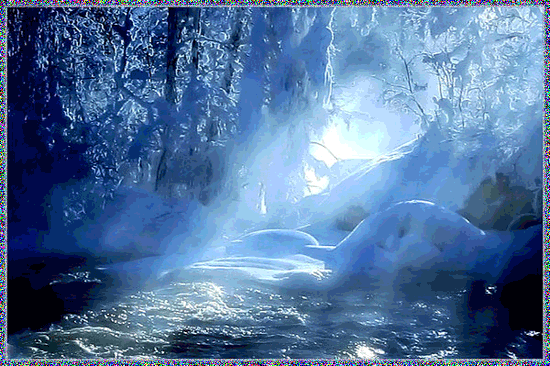 Анимационные открытки с зимним пейзажем. Открытки времена года. Новогодние от...