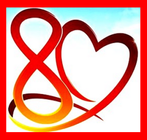 Красивые открытки на юбилей 80 лет. Открытки с юбилеем 80 лет мерцающие.