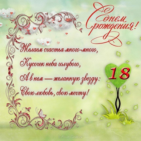Открытки с пожеланиями на 18 лет gif. Отличного дня рождения 18 лет открытки....