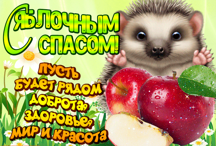 Открытки с яблочным спасом скачать бесплатно. Открытки с яблочным спасом gif. 