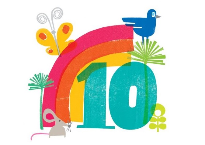 Открытки с пожеланиями на юбилей 10 лет gif. Мерцающие картинки с цветами на ...