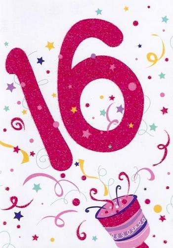 Позитивные открытки на шестнадцатилетие gif. Открытки с поздравлениями на 16 ...