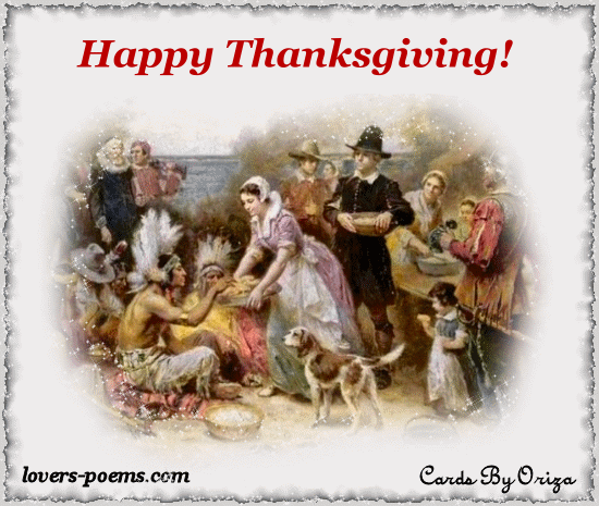 Красивые анимационные открытки на День Благодарения скачать бесплатно.