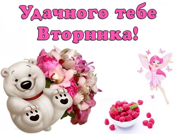 Позитивные открытки на вторник. Картинки про вторник скачать бесплатно.