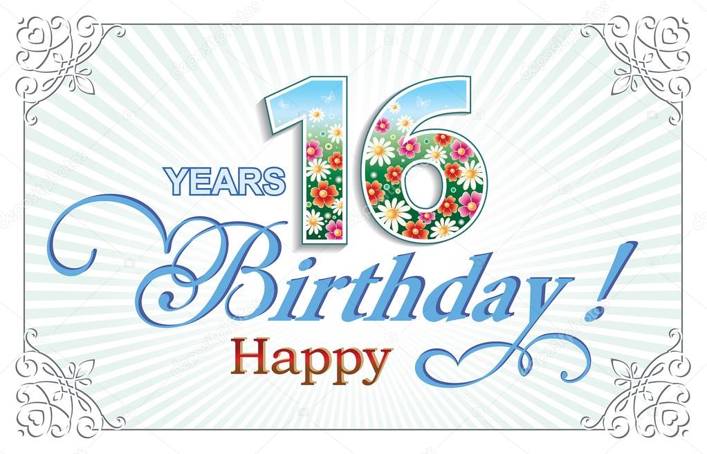 Позитивные открытки на шестнадцатилетие gif. Открытки с поздравлениями на 16 ...
