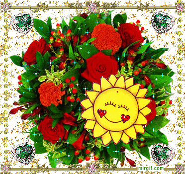 Позитивные открытки с солнышком. Анимацонные картинки с изображением солнца.