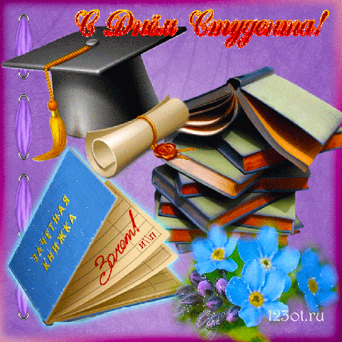 Анимационные открытки с днем студента с наилучшими пожеланиями скачать беспла...