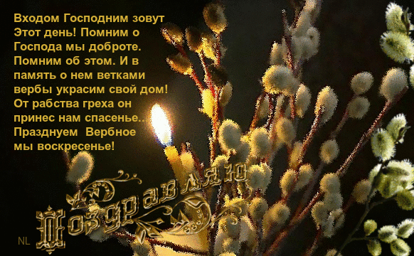 Поздравительные открытки с Вербным Воскресеньем скачать бесплатно.