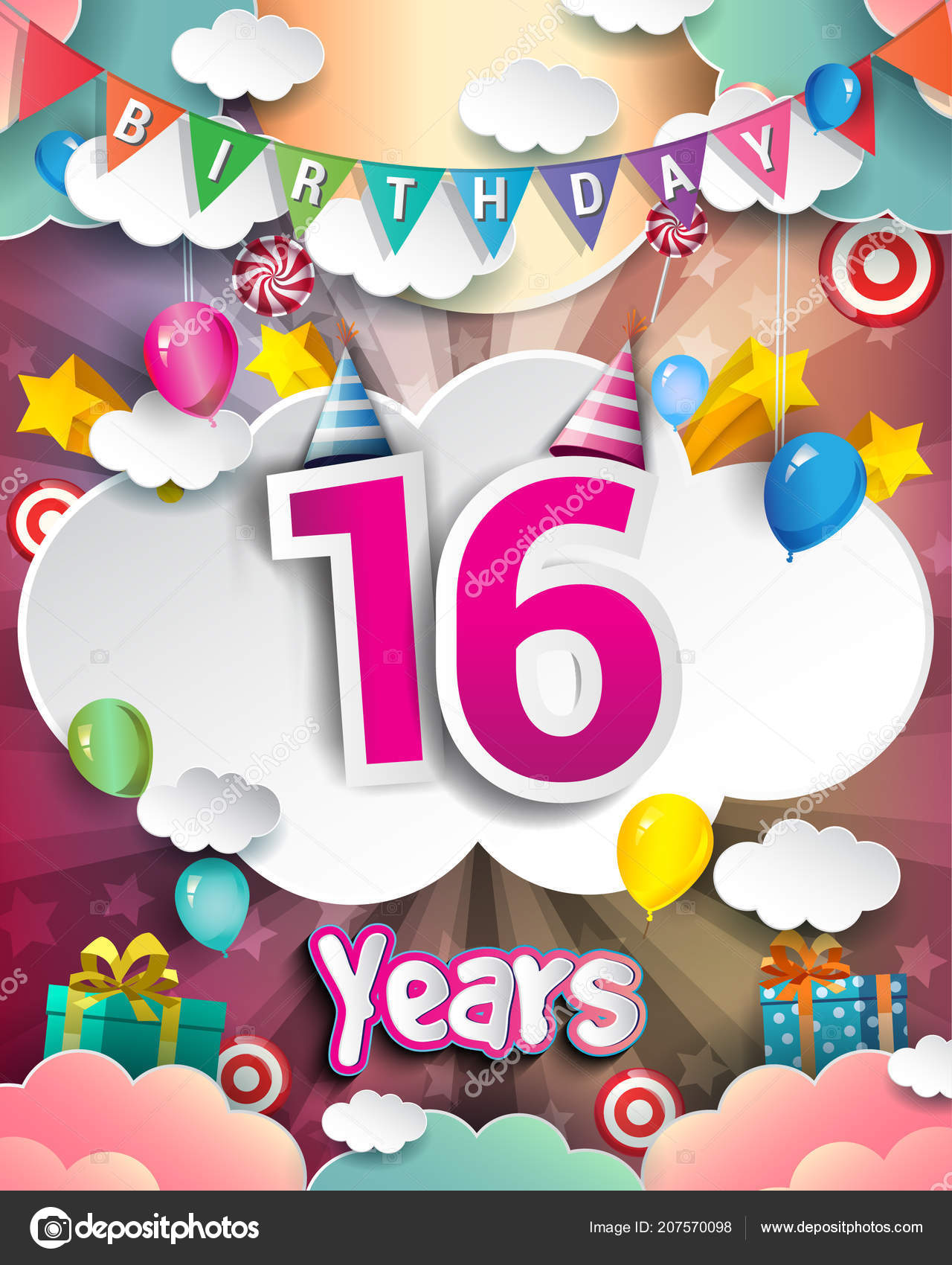 Позитивные открытки на шестнадцатилетие gif. Открытки с поздравлениями на 16 ...