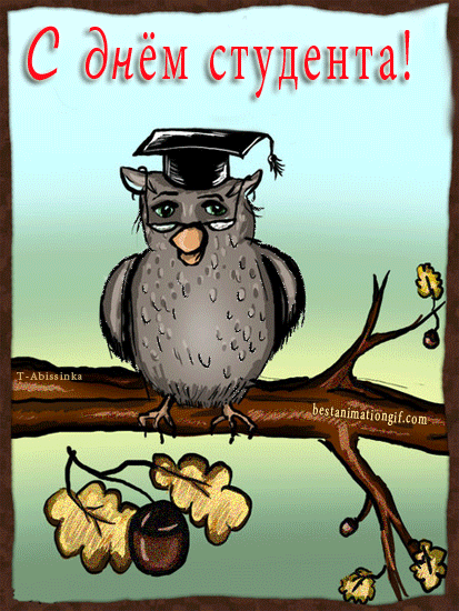 Анимационные открытки с днем студента с наилучшими пожеланиями скачать бесплатно.