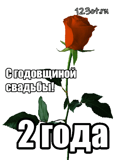 Анимационные поздравления на на Бумажную свадьбу 2 года. Поздравительные карт...