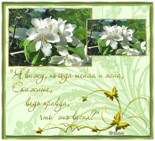 Красивые мерцающие открытки на весеннюю тематику. Скачать бесплатно открытки ...